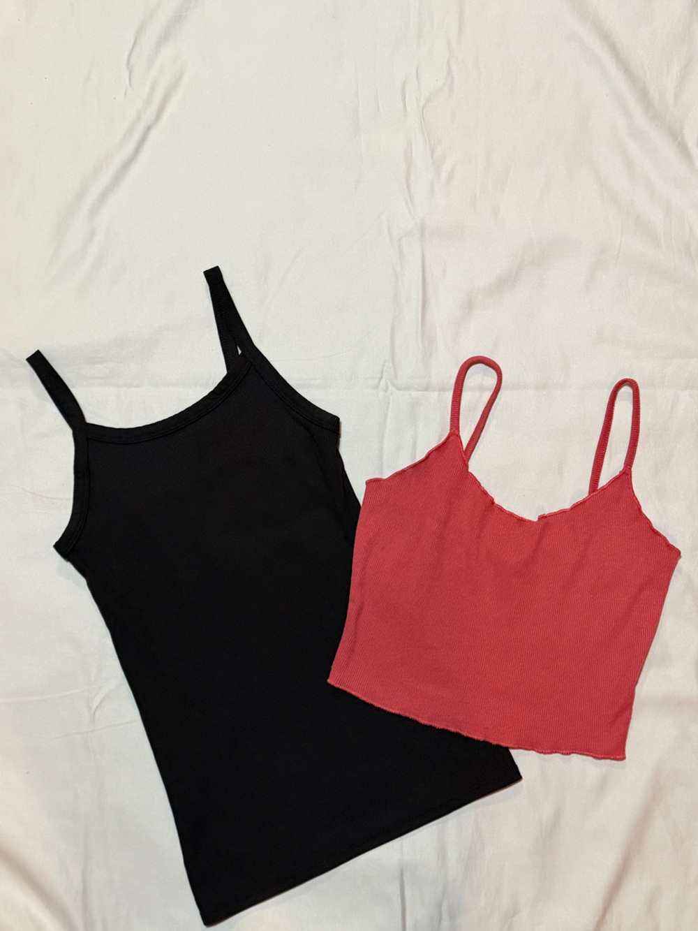 Bundle of 2 Ribbed Tank Tops Size Extra Small XS